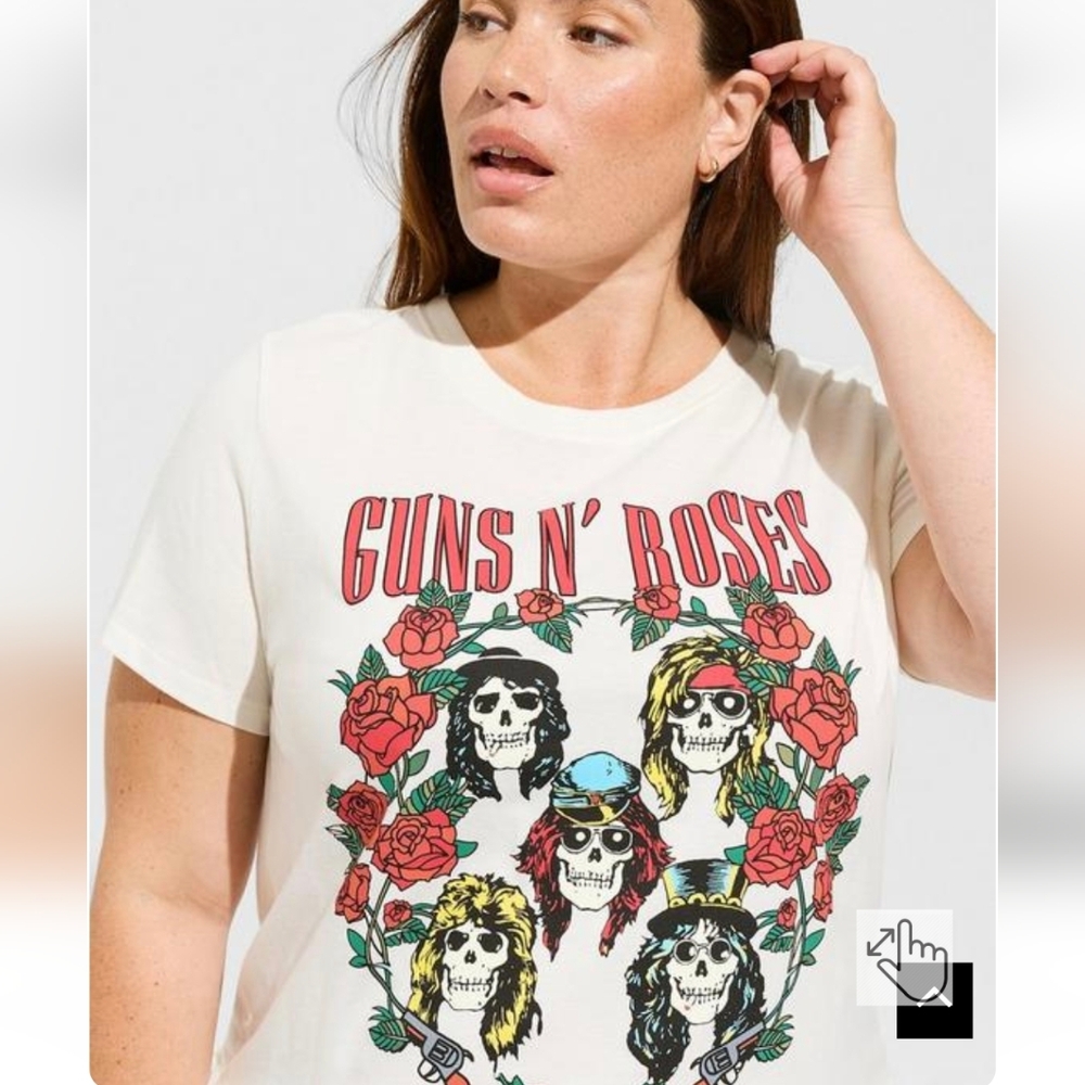 NWOT Torrid Guns 'N Roses Classic Fit Crew Tee